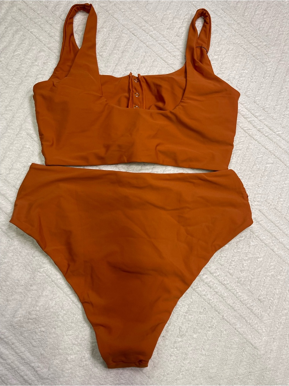 Zaful Orange High-Waist Bikini Set Size XL - Picture 5 of 11